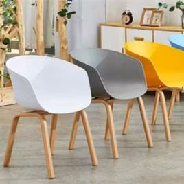 Silla de comedor apilable de plástico de alta calidad para muebles de eventos